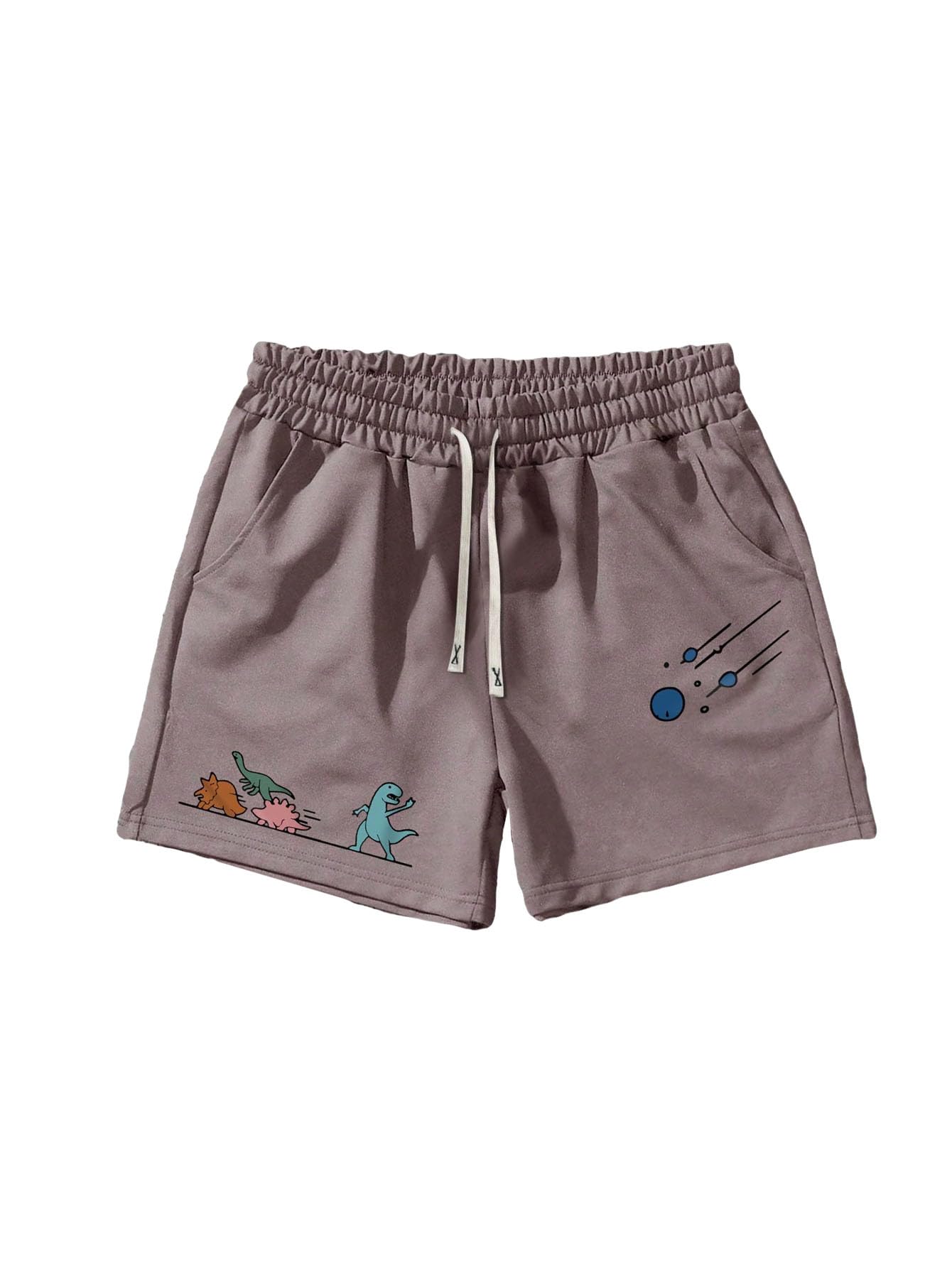 GORGLITTER Men's Letter Graphic Track Shorts Drawstring Waist Summer Workout Shorts Streetwear
