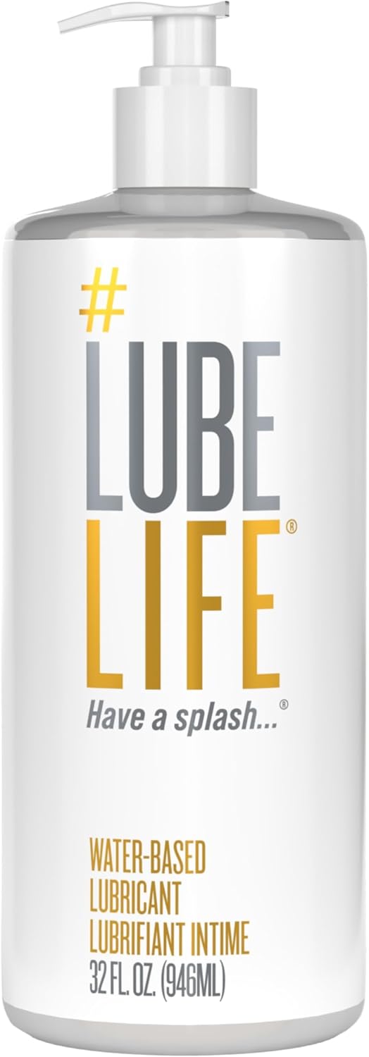 Lube Life Water-Based Personal Lubricant, Lube for Men, Women and Couples, Non-Staining, 8 Fl Oz