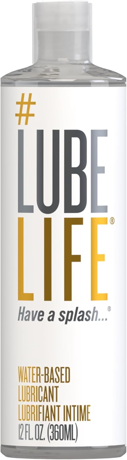 Lube Life Water-Based Personal Lubricant, Lube for Men, Women and Couples, Non-Staining, 8 Fl Oz