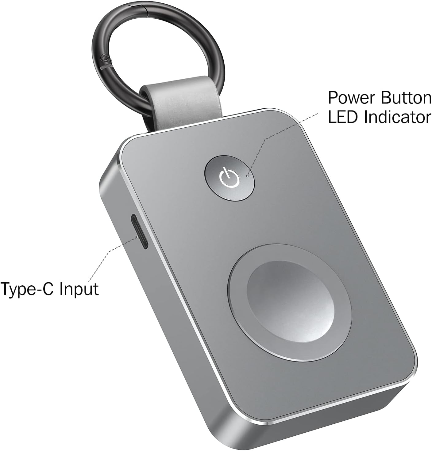i.VALUX Portable Wireless Charger for Apple Watch Series 10/9/8/UItra/7/6/5/4/3/2/SE/Nike, Compact Magnetic iWatch Charger 1000mAh Power Bank Travel Keychain Style Gift for Mother Girl Birthday-Pink