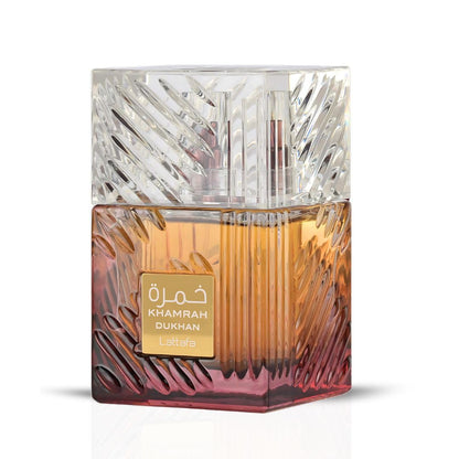 Lattafa Khamrah - Vanilla, Warm Spicy, Amber, Cinnamon - Eau de Parfum Long-Lasting Fragrance for Unisex, 3.40 Ounce / 100 ml