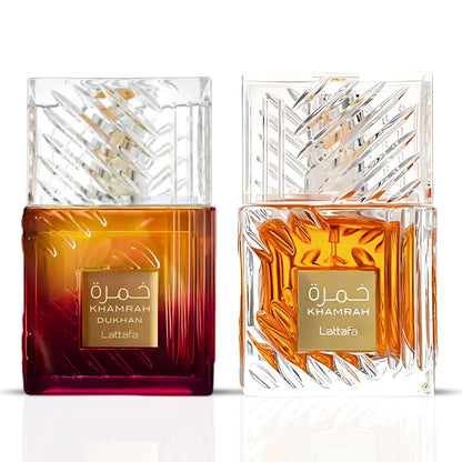 Lattafa Khamrah - Vanilla, Warm Spicy, Amber, Cinnamon - Eau de Parfum Long-Lasting Fragrance for Unisex, 3.40 Ounce / 100 ml