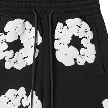 Foam Print, Shorts Made of Pure Cotton Material, Denim Tears Summer Shorts, Summer T-Shirt, Unisex Casual, Shorts