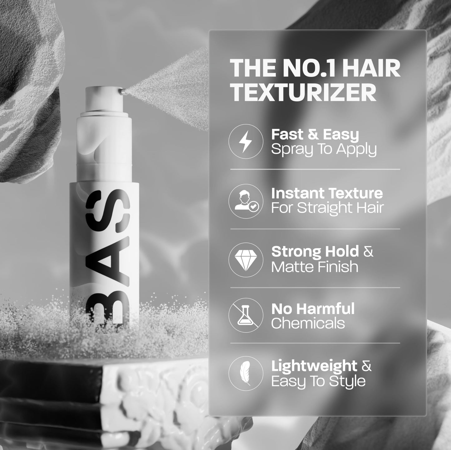 Hair Texturizing Powder, Lightweight & Volumizing Hair Styling Powder with Matte Finish, Add Texture to Hair with Medium Hold, Best for Short to Medium Hair, (1.69oz Bottle, Pack of 1)