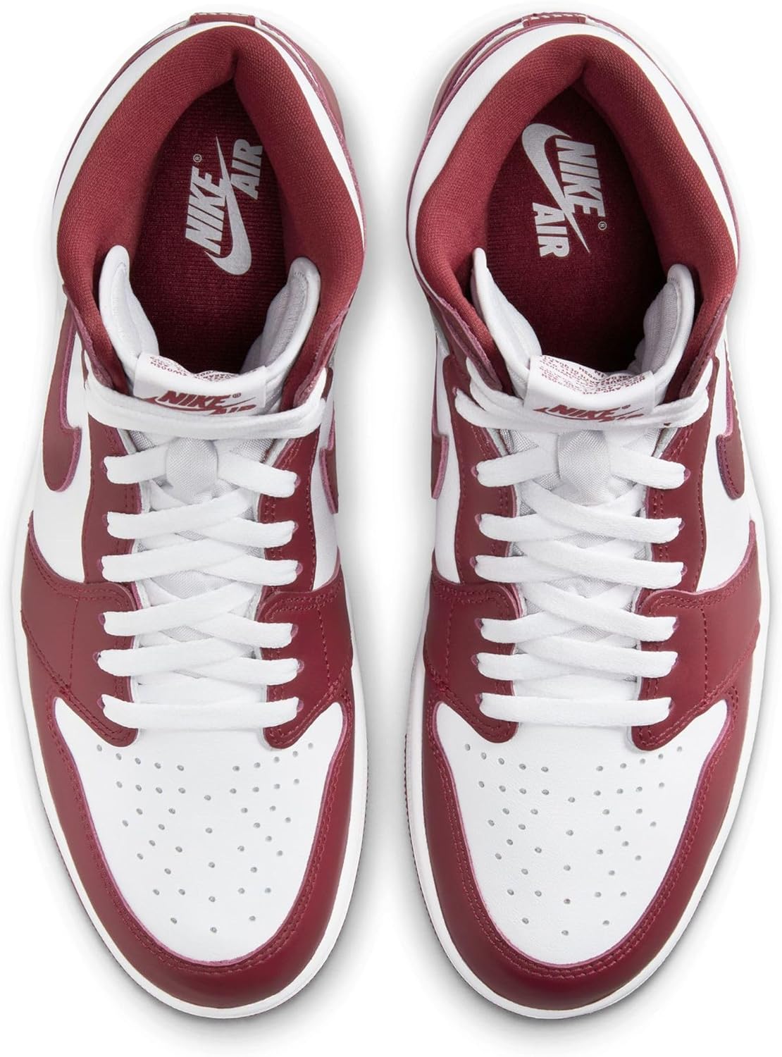 NIKE Jordan Men's 1 Retro High OG Artisanal Red White/Team Red (DZ5485 160) - 10.5