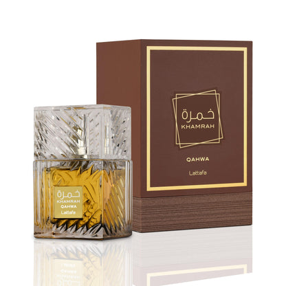 Lattafa Khamrah - Vanilla, Warm Spicy, Amber, Cinnamon - Eau de Parfum Long-Lasting Fragrance for Unisex, 3.40 Ounce / 100 ml