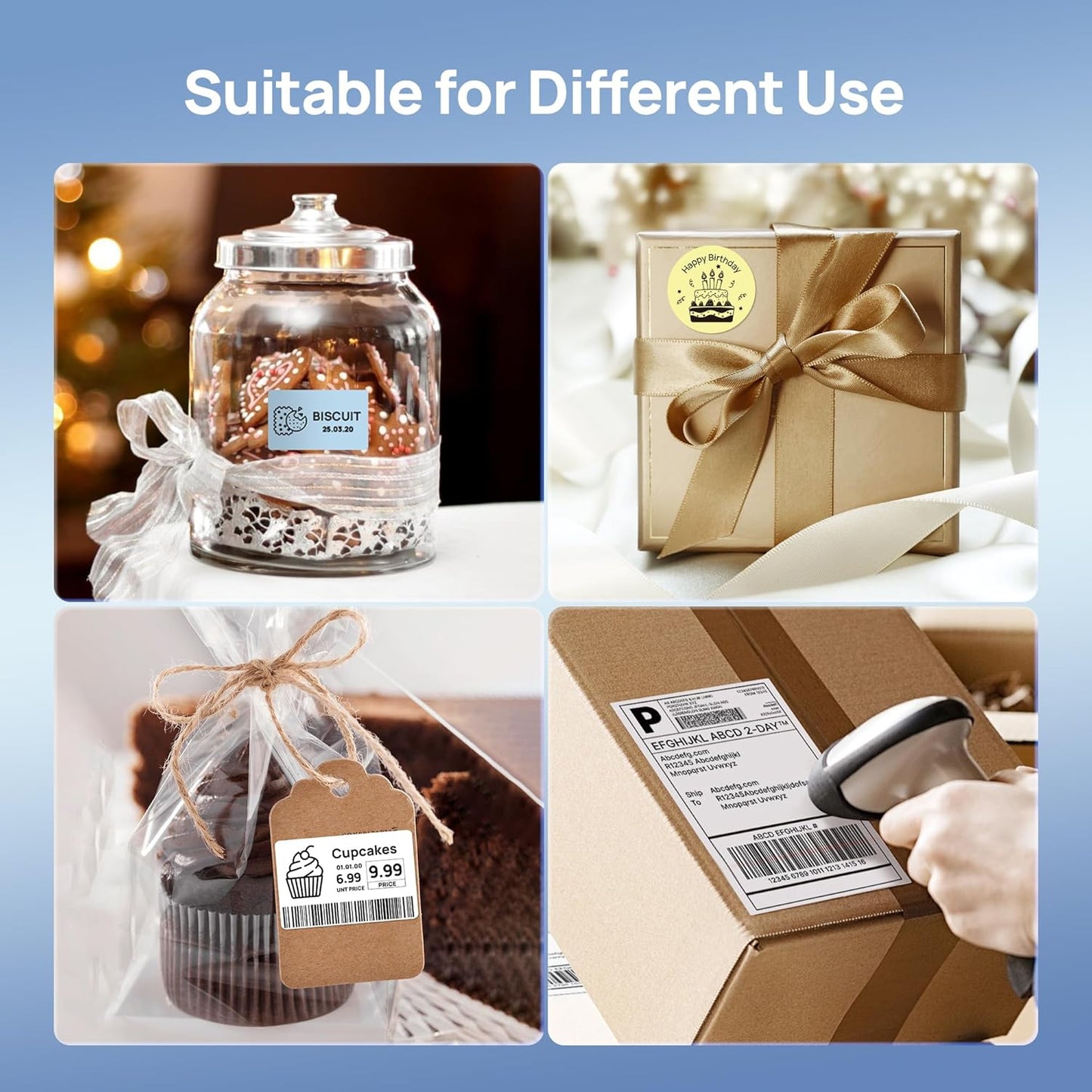 POLONO Bluetooth Thermal Shipping Label Printer, Wireless 4x6 Shipping Label Printer for Small Business, Support iOS, Android, Windows and Mac, Compatible with Amazon, Ebay, Shopify, Etsy, USPS (Grey)