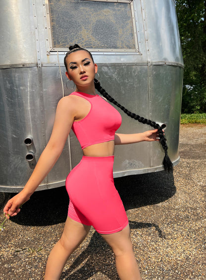 GOBLES Women's Sexy 2 Piece Outfits Sleeveless Crop Top With Shorts Jumpsuits