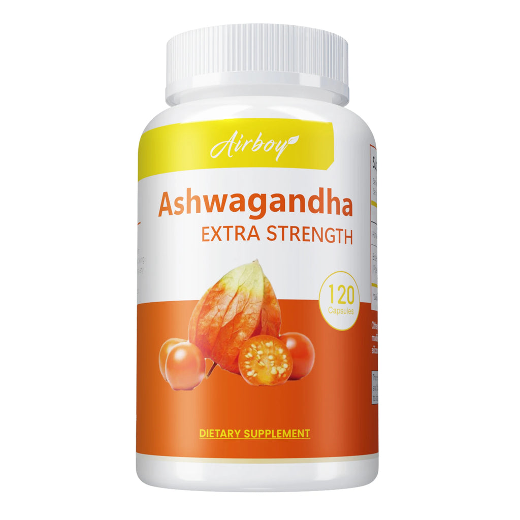 Ashwagandha Supplement - Improving Sleep, Boost Focus & Brain Health, Stress & Mood Relief - 120 Capsules