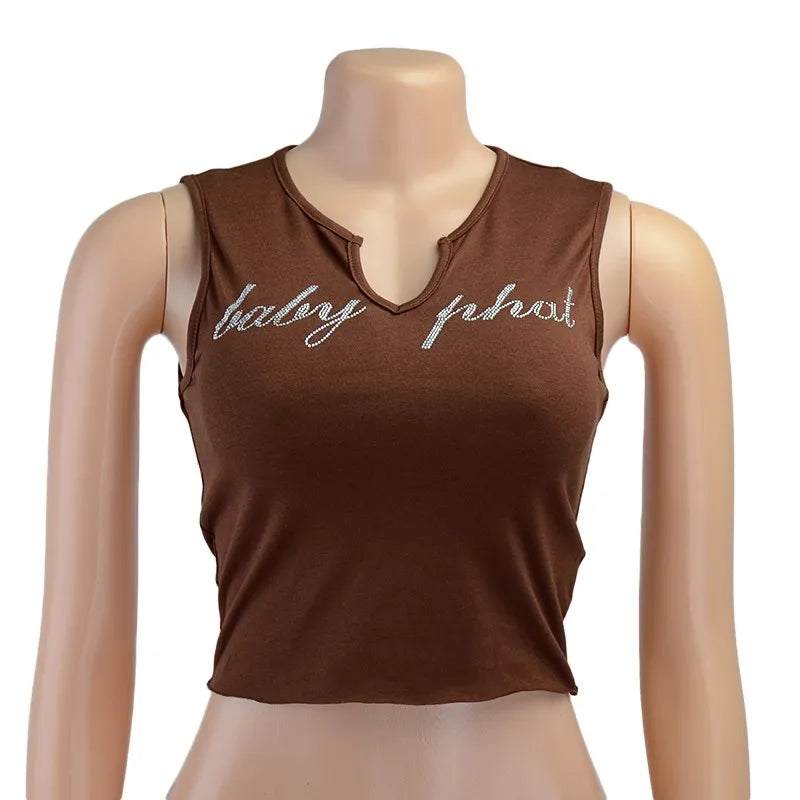 Brown 2021 Vintage Clothes Y2k Corset Crop Top Women Gothic Sexy Cyber Baby Tee Aesthetic Grunge 90s Ropa Fairycore Summer New