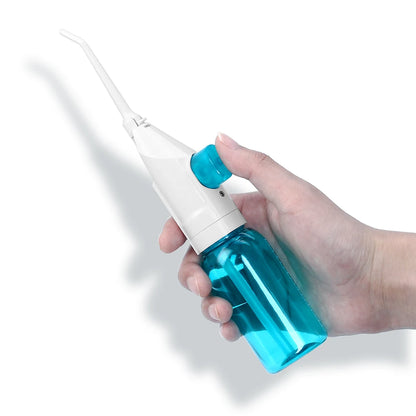 Oral Irrigator Manual Pressing Water Flosser Portable Dental Water Jet 90ML Water Tank Waterproof Teeth Cleaner