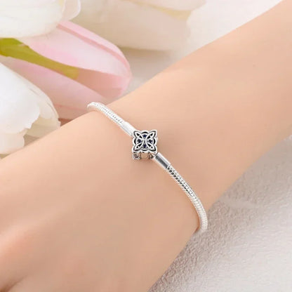 New 925 Silver Celtic Knot Snake Bone Lucky Eye Bracelet Fit Original Charming Bracelet Diy Fine Jewelry Gifts for Women