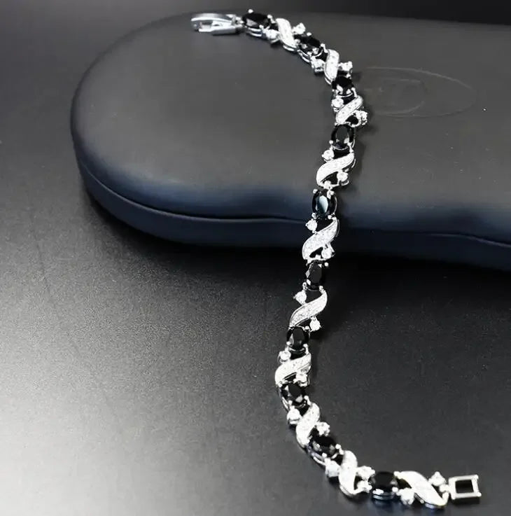 Brilliant Shining Three Dimensional Geometric Square Zirconia Tennis Bracelet Elegant Ladies Dinner Party Jewelry Girls Gift