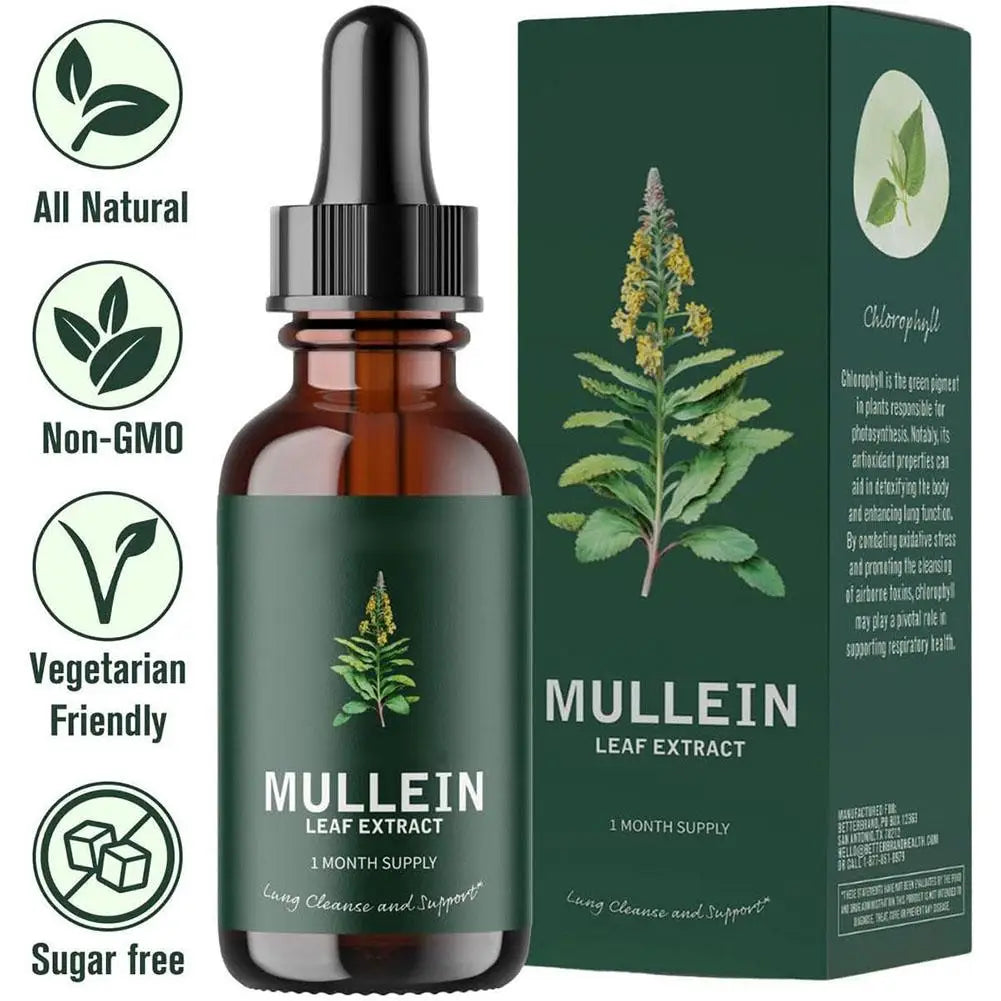 Mullein Leaf Extract - Support Nose Cleanse & Respiratory Function For Healthy Breathing - Natural Supplement-60ml
