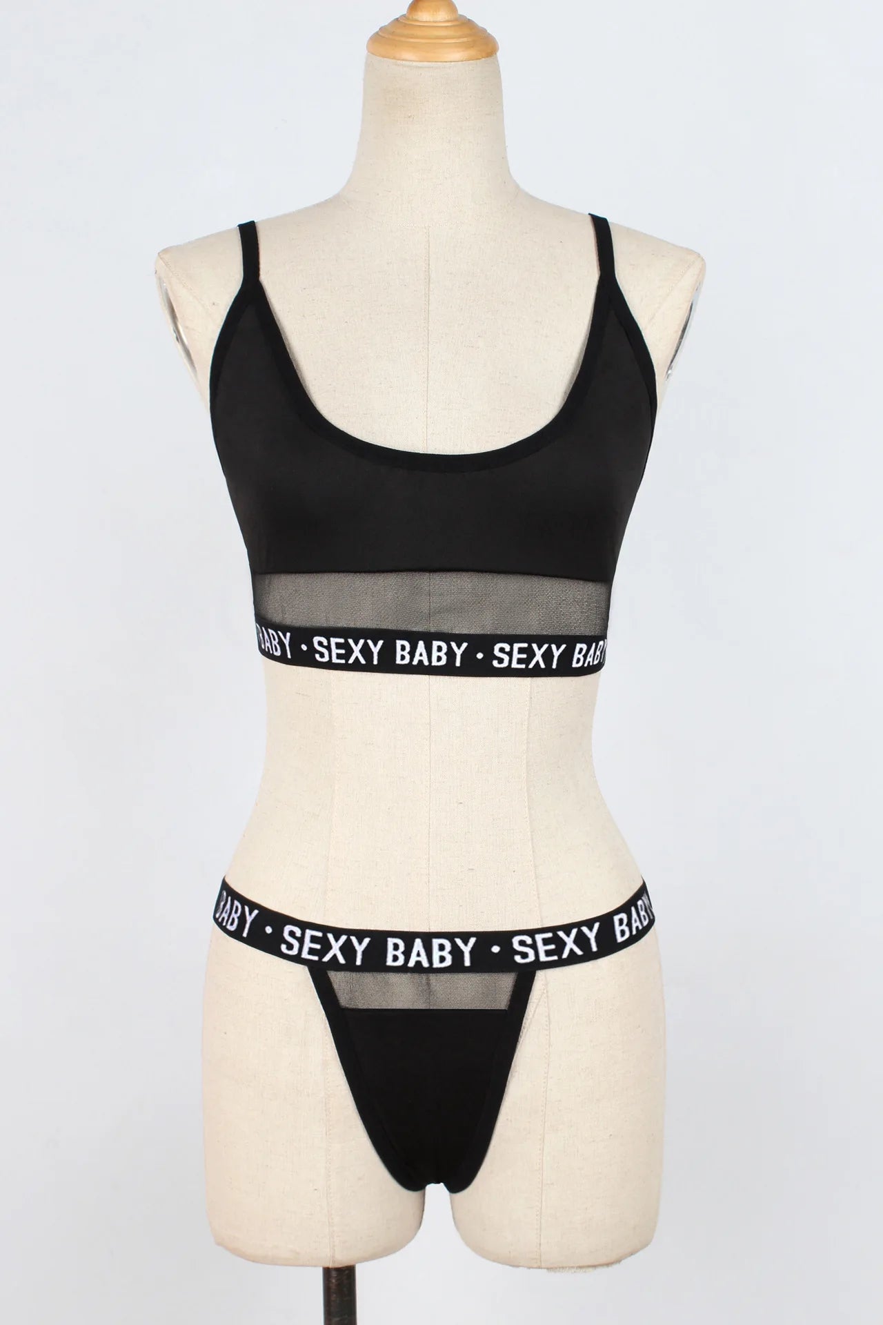 Fashion Women's Underwear Babydoll Casual Bras and Panties Set See Through Sexy Lingerie Ladies Running Sports Underwear Set