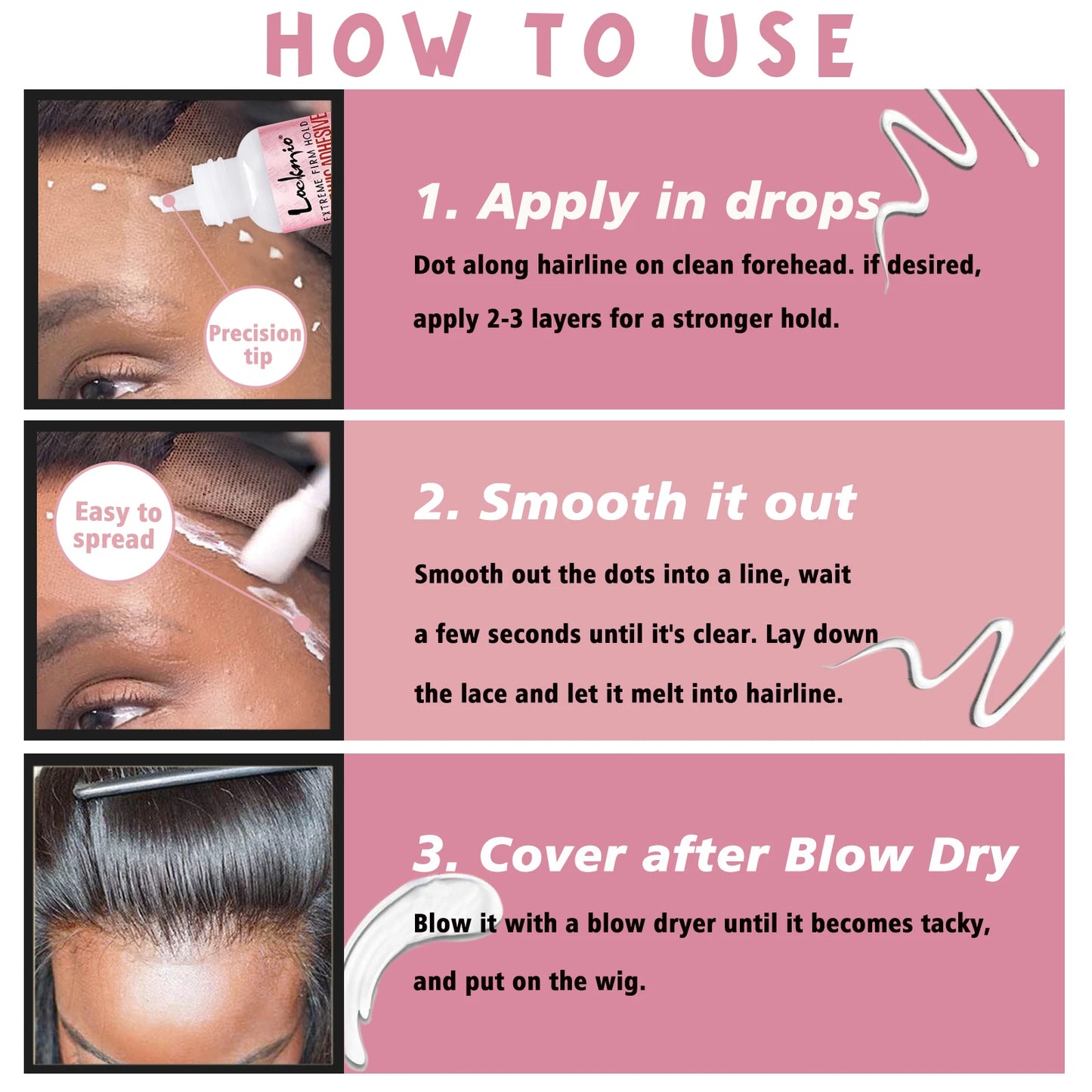 Strong Hold Lace Wig Glue 38ml Fast Dry Waterproof Toupee Adhesives Skin Color Wig Cap Eyebrow Knife Lace Wigs Bond for Beginner