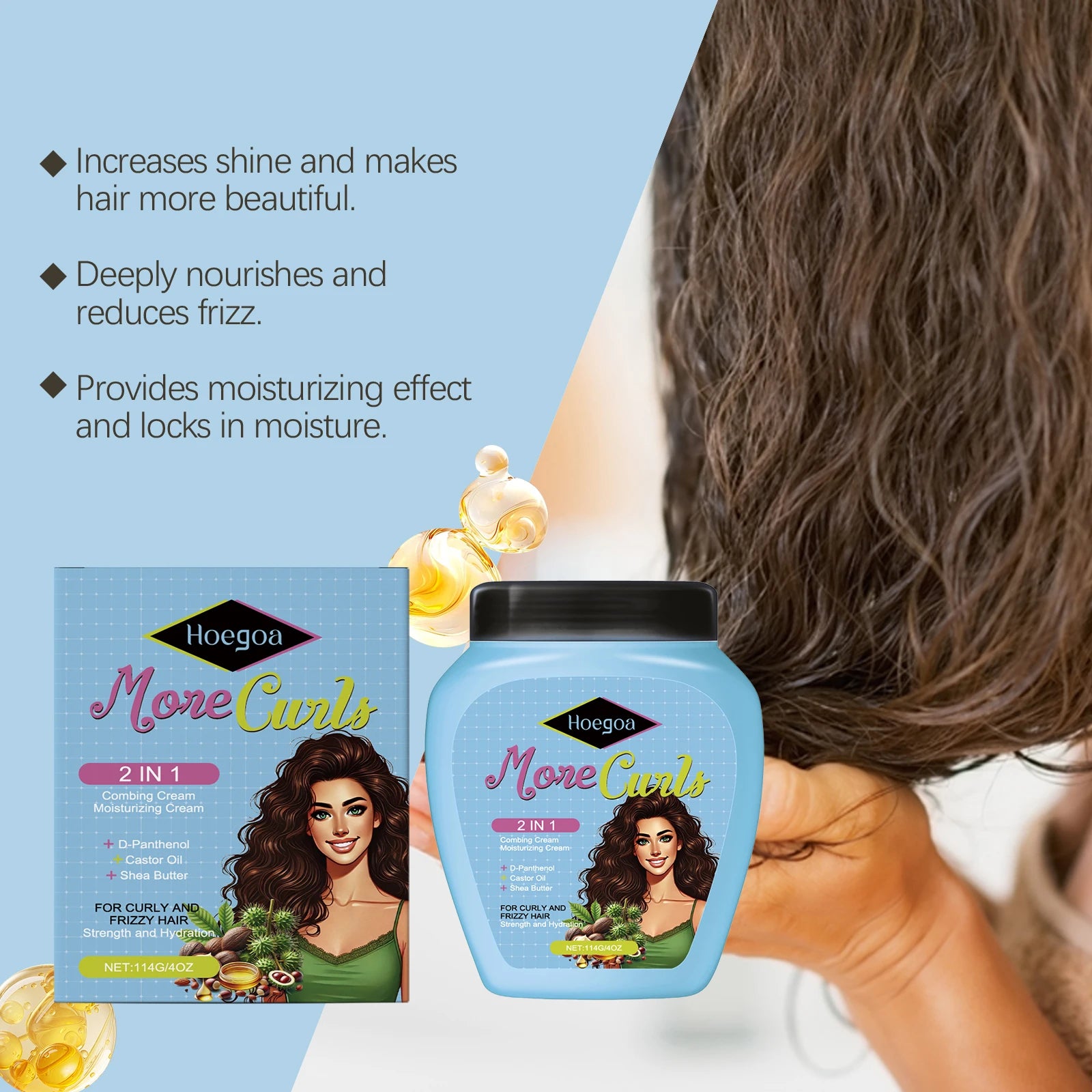 Leave-In Conditioner Keratin Repair Restore Damaged Frizz Dry Hair Nourishing Soft Hair Wash-Free Deep Conditioning Hair Mask