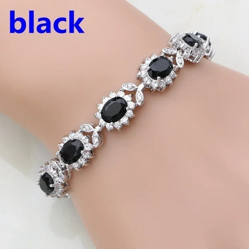 Brilliant Shining Three Dimensional Geometric Square Zirconia Tennis Bracelet Elegant Ladies Dinner Party Jewelry Girls Gift