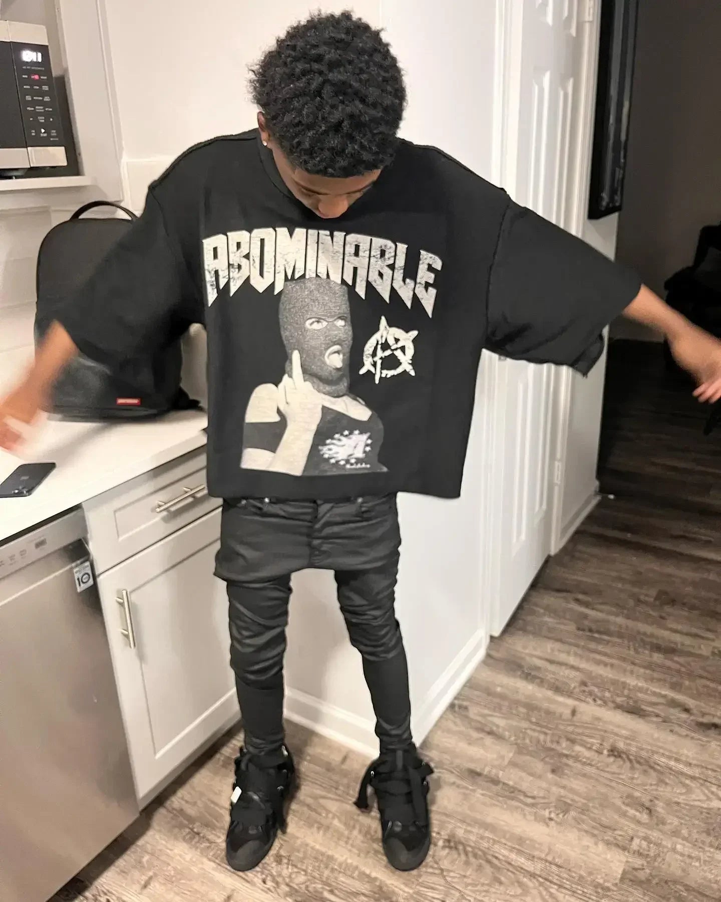 Y2K T Shirt Tops  Hip Hop Graphic Print Oversized TShirt Mens New Punk Rock Round Neck Cotton Short Sleeve Clothes