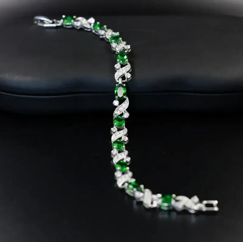 Brilliant Shining Three Dimensional Geometric Square Zirconia Tennis Bracelet Elegant Ladies Dinner Party Jewelry Girls Gift
