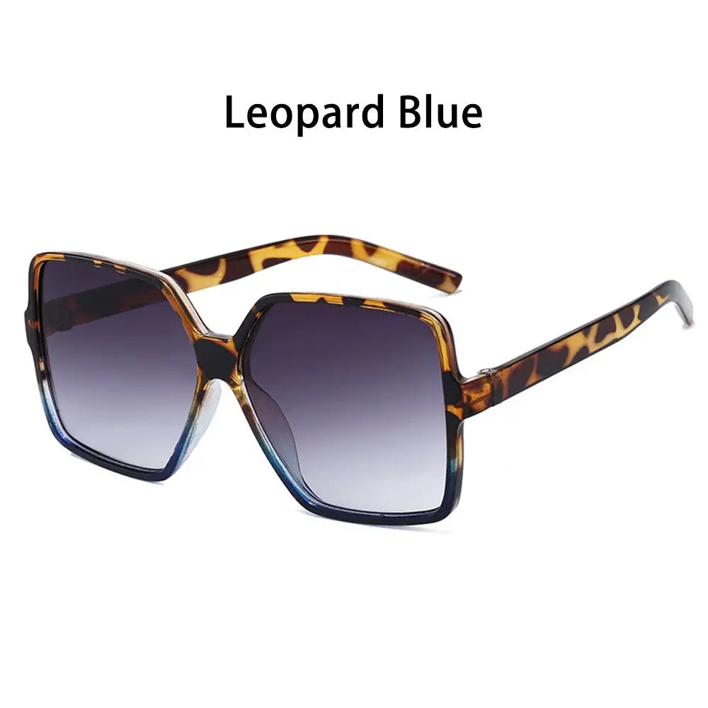 2024 Black Square Oversized Sunglasses Women Big Frame Colorful Sun Glasses Female Mirror Oculos Unisex Gradient Hip Hop Shades