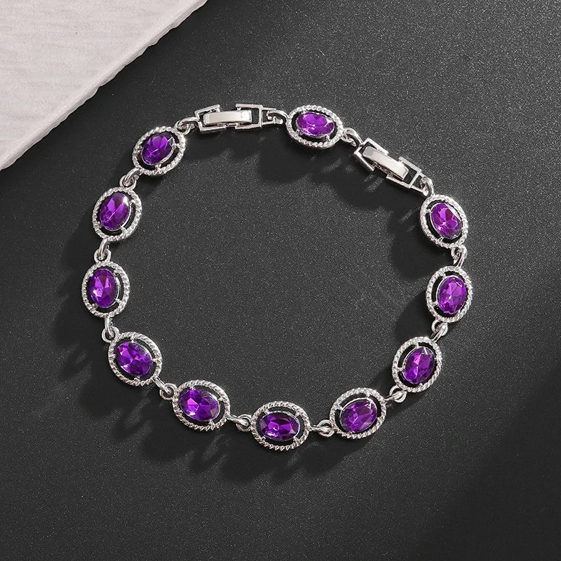 Brilliant Shining Three Dimensional Geometric Square Zirconia Tennis Bracelet Elegant Ladies Dinner Party Jewelry Girls Gift