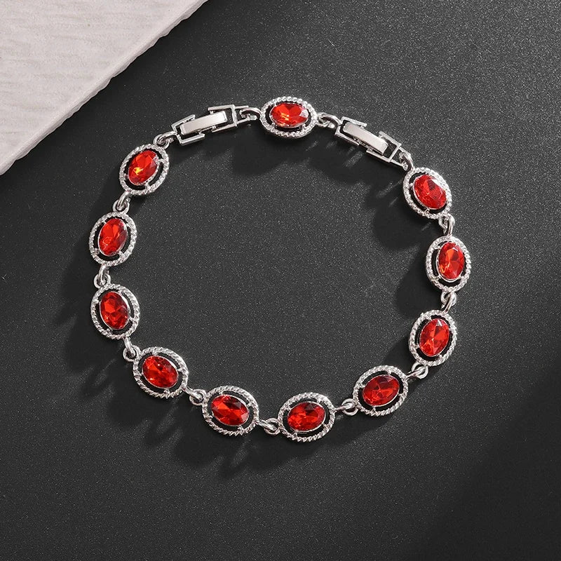 Brilliant Shining Three Dimensional Geometric Square Zirconia Tennis Bracelet Elegant Ladies Dinner Party Jewelry Girls Gift