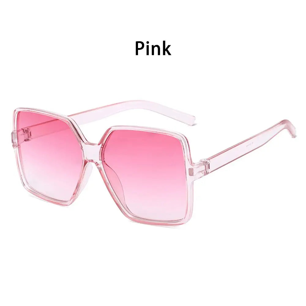 2024 Black Square Oversized Sunglasses Women Big Frame Colorful Sun Glasses Female Mirror Oculos Unisex Gradient Hip Hop Shades
