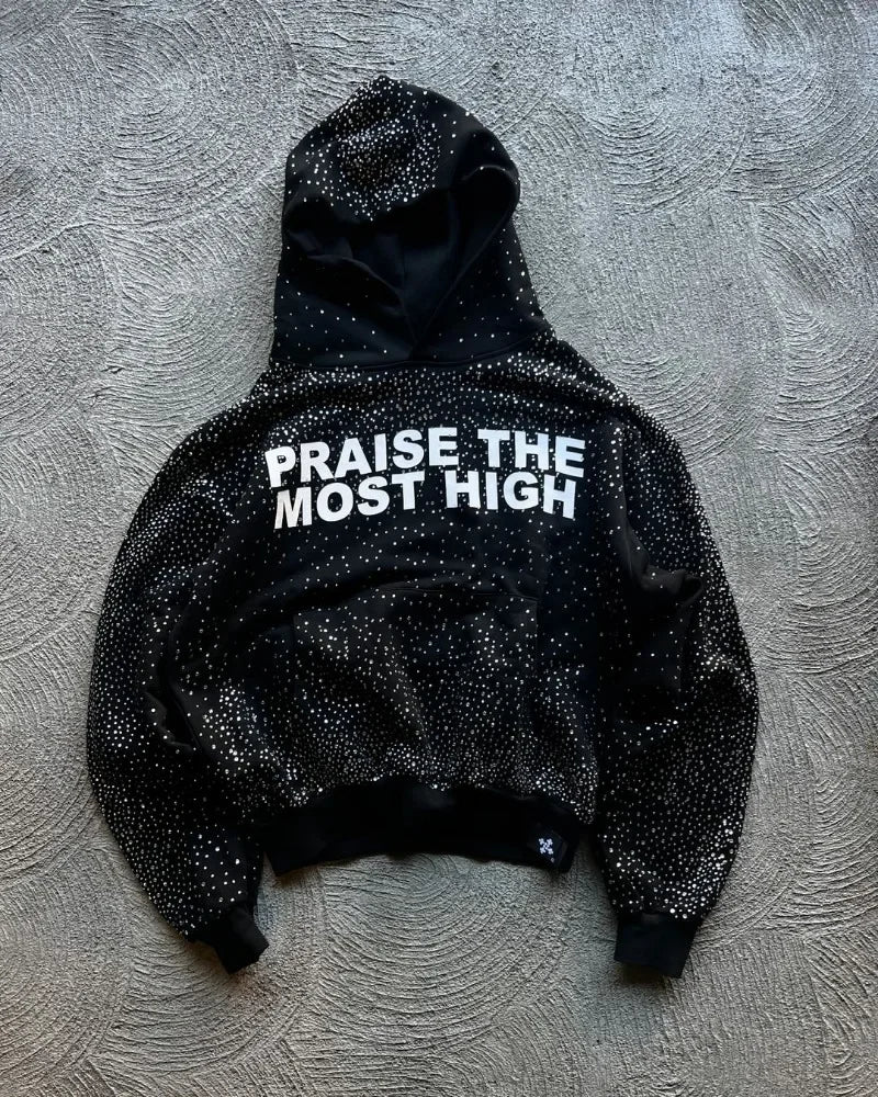 European and American Trendy Brand Jackets Men  Letter Print Pullover Hoodies Hip-hop Punk Oversized Sweatshirts Men