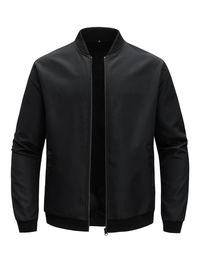 2025New Spring and Autumn New Baseball Collar Short Loose Solid Color Jacket Men's Business Casual Thin Coat Trend puffer jacket