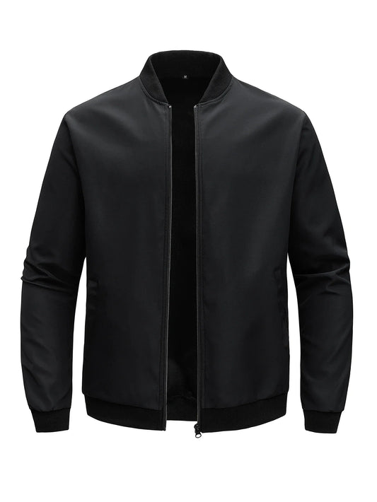 2025New Spring and Autumn New Baseball Collar Short Loose Solid Color Jacket Men's Business Casual Thin Coat Trend puffer jacket