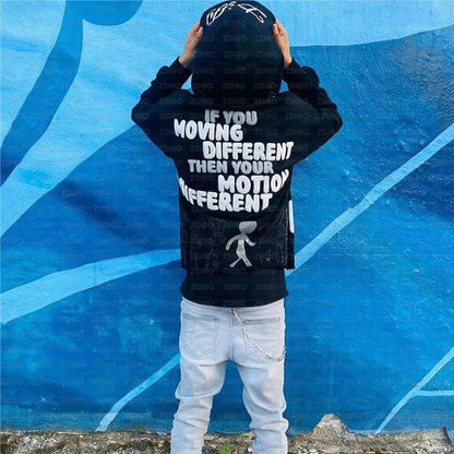 Y2K Hoodie Hip hop Streetwear Letter Print Foam Pullover Men Women Sweatshirt Harajuku Gothic Oversize Hooded Top