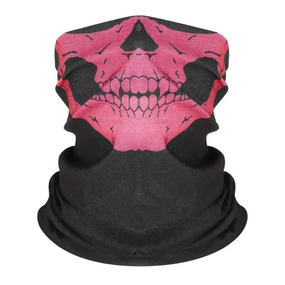 Cycling Face Mask Riding Scarf Breathable Skull Print Neck Gaiter Women Bandana Headwear Headband Snood Hiking Mask Balaclava