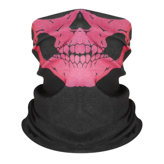 Cycling Face Mask Riding Scarf Breathable Skull Print Neck Gaiter Women Bandana Headwear Headband Snood Hiking Mask Balaclava