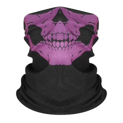 Cycling Face Mask Riding Scarf Breathable Skull Print Neck Gaiter Women Bandana Headwear Headband Snood Hiking Mask Balaclava