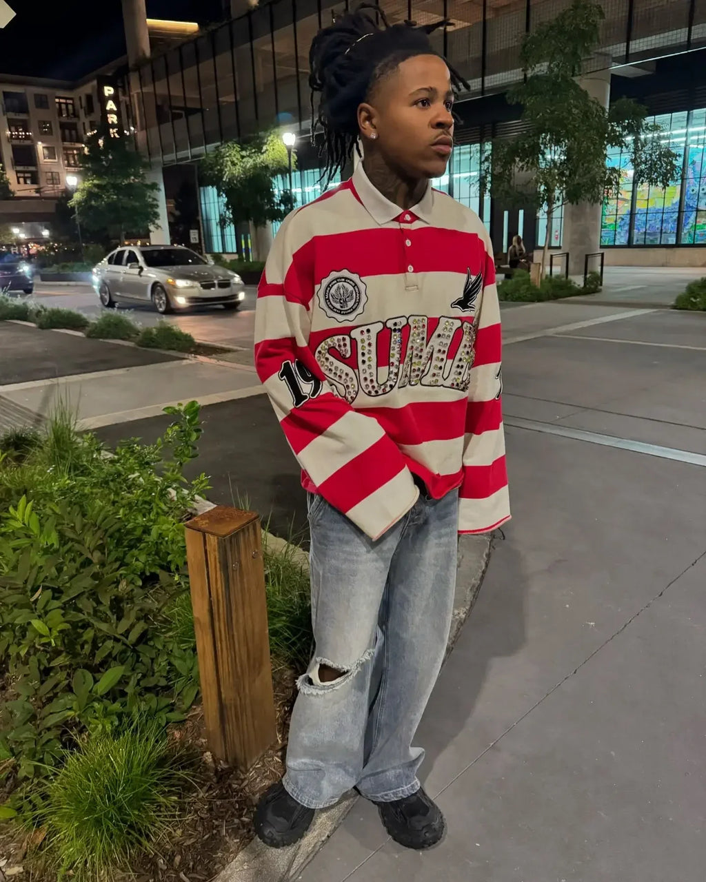American Sweatshirt Y2K Clothes Mens Harajuku Hip Hop Letters Rhinestones Oversized Sweatshirt Cotton Pullover Long Sleeves Tops