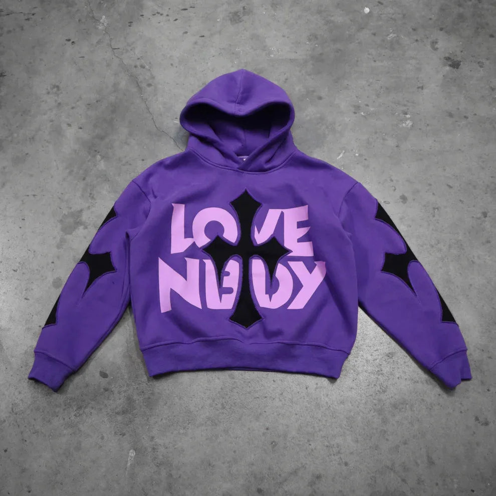 Unisex Y2k Hoodie Goth Punk Sweatshirt Men's Hoodies Sport Coat Pullover Gothic Long Sleeve Oversized Hoodie Jacket Top