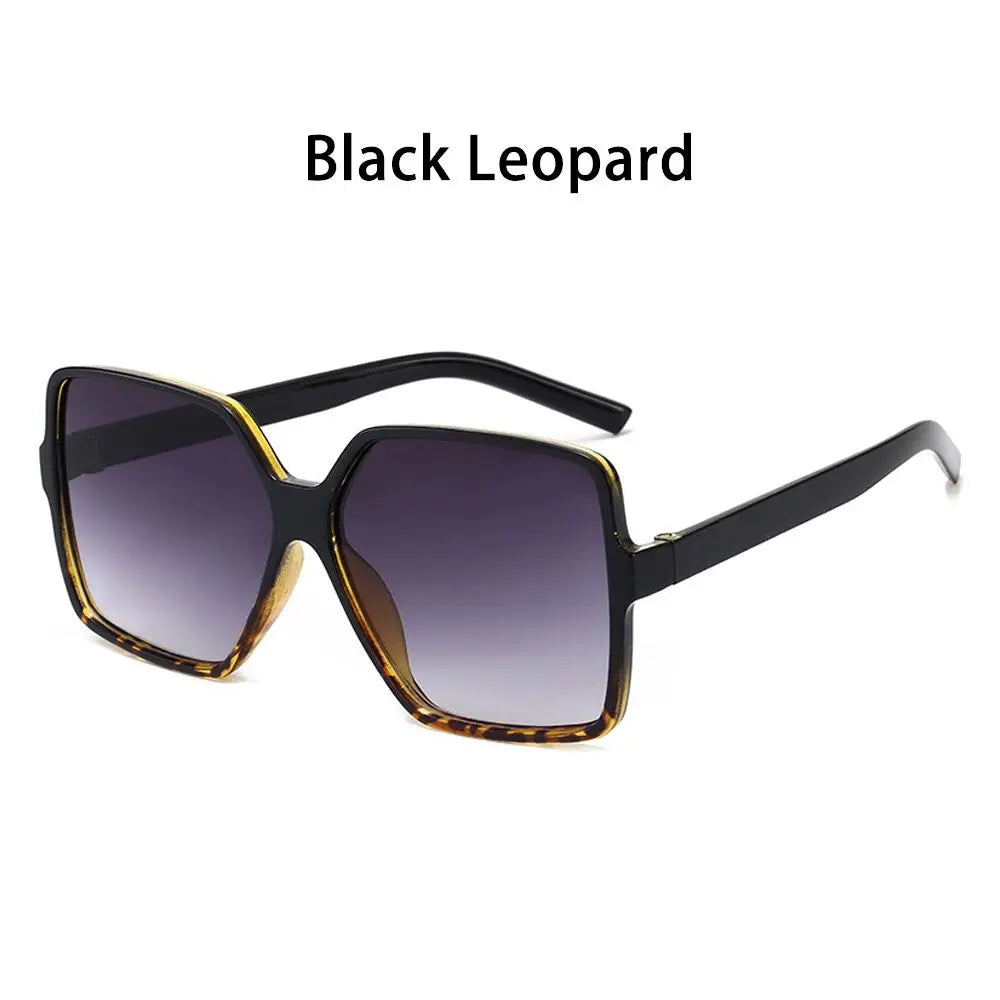 2024 Black Square Oversized Sunglasses Women Big Frame Colorful Sun Glasses Female Mirror Oculos Unisex Gradient Hip Hop Shades