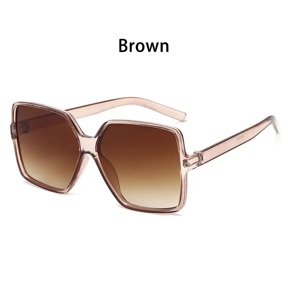 2024 Black Square Oversized Sunglasses Women Big Frame Colorful Sun Glasses Female Mirror Oculos Unisex Gradient Hip Hop Shades