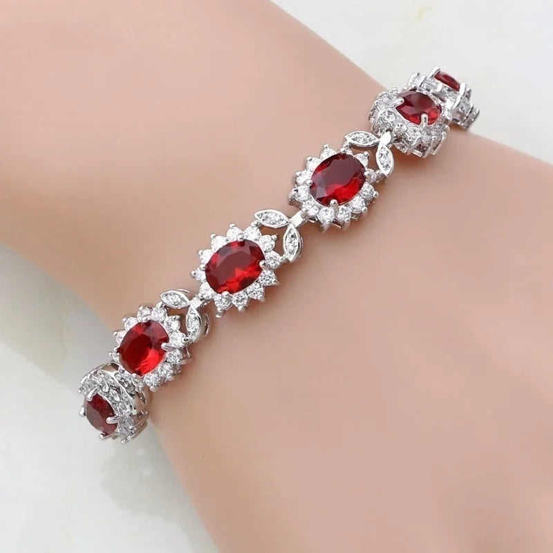 Brilliant Shining Three Dimensional Geometric Square Zirconia Tennis Bracelet Elegant Ladies Dinner Party Jewelry Girls Gift