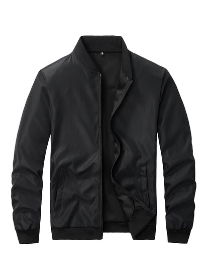 2025New Spring and Autumn New Baseball Collar Short Loose Solid Color Jacket Men's Business Casual Thin Coat Trend puffer jacket