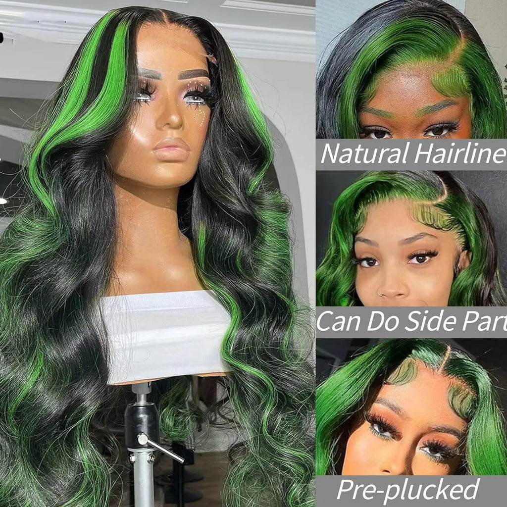 Chocolate Brown 13x4 Synthetic Glueless Lace Front Wigs For Women Loose Wave Body Wave Lace Frontal Wig Pre Cut 180% Density