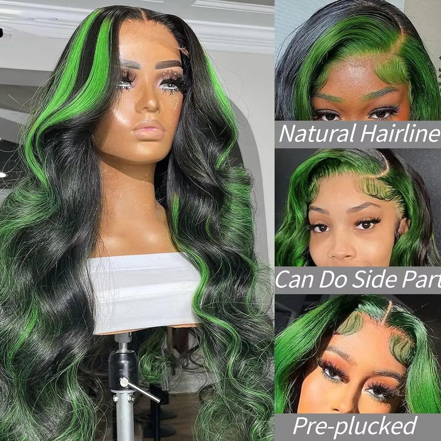 Chocolate Brown 13x4 Synthetic Glueless Lace Front Wigs For Women Loose Wave Body Wave Lace Frontal Wig Pre Cut 180% Density
