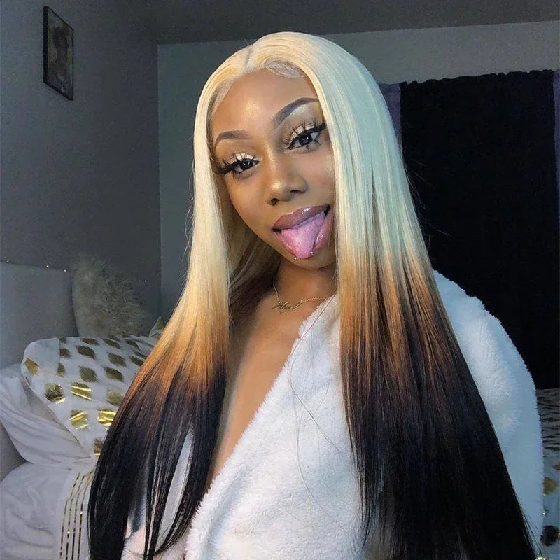 Chocolate Brown 13x4 Synthetic Glueless Lace Front Wigs For Women Loose Wave Body Wave Lace Frontal Wig Pre Cut 180% Density