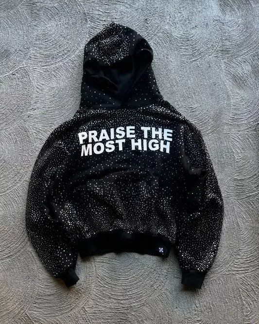 European and American Trendy Brand Jackets Men  Letter Print Pullover Hoodies Hip-hop Punk Oversized Sweatshirts Men