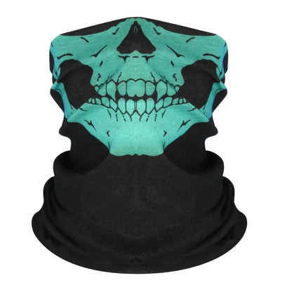 Cycling Face Mask Riding Scarf Breathable Skull Print Neck Gaiter Women Bandana Headwear Headband Snood Hiking Mask Balaclava