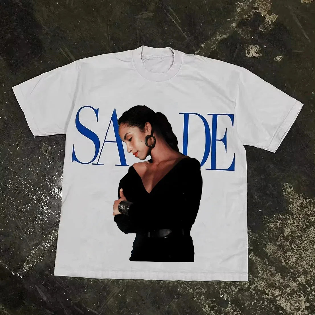 SADE Y2K Vintage  Streetwear Oversized T Shirt Goth Casual Loose Hip-hop Top Men Women Clothes tee Real Casa Tennis Club