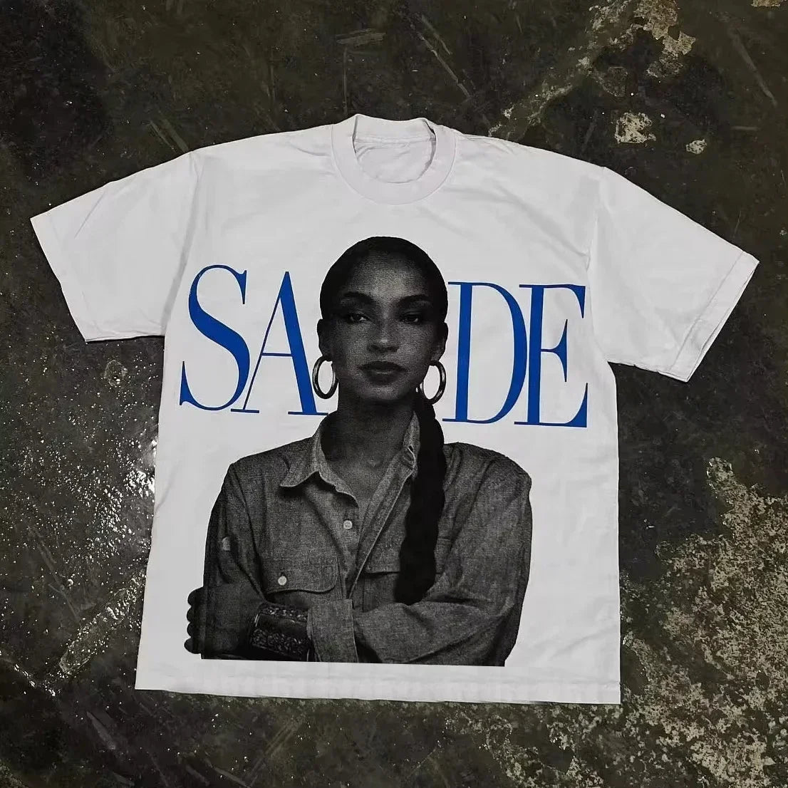 SADE Y2K Vintage  Streetwear Oversized T Shirt Goth Casual Loose Hip-hop Top Men Women Clothes tee Real Casa Tennis Club