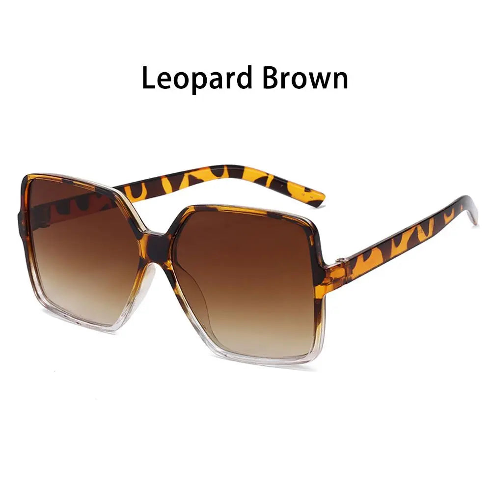 2024 Black Square Oversized Sunglasses Women Big Frame Colorful Sun Glasses Female Mirror Oculos Unisex Gradient Hip Hop Shades