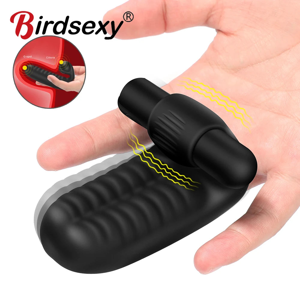 Sex Toys Finger Sleeve Vibrator G Spot Massage Clit Stimulate Female Masturbator For Women Lesbian Orgasm Adult Products